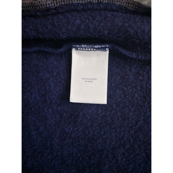 Lands End Kids Boys True Navy Heather Full Zip Front Sweater Fleece Vest Small - Picture 10 of 12